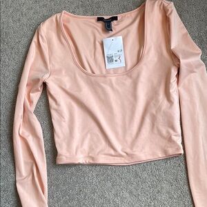 Women's Peach Long Sleeve Top